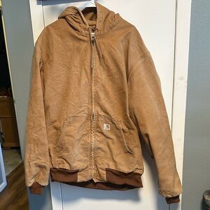Carhartt Men's Tan Hooded Performance coat size XL Tall
